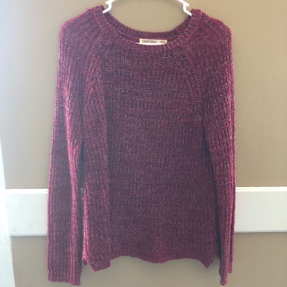 Red knitted sweater